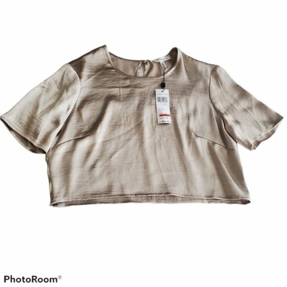 BCBGeneration womens Metallic Crop Top Size Medium nwt fair condition see pics - Picture 10 of 13